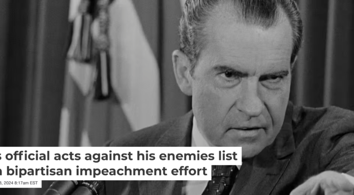 President Richard Nixon used the government as a weapon against his perceived enemies. Wally McNamee/Corbis Historical
